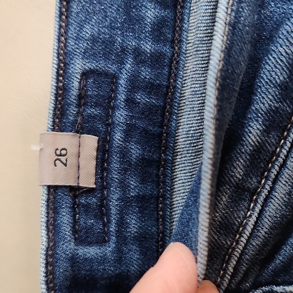 Citizens of Humanity Rocket Crop High Rise Skinny Jeans Frequency Chewed Hem - Picture 8 of 10